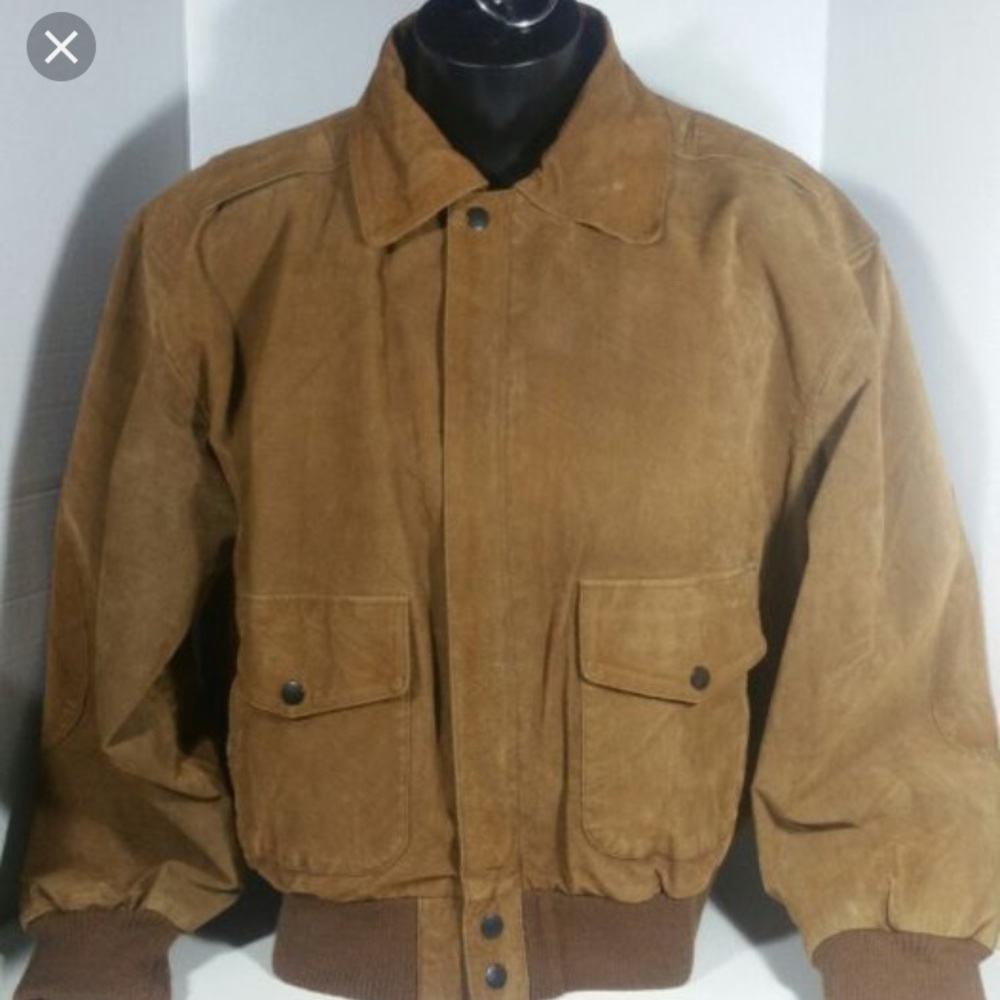 Vintage Casual Club Suede Leather Jacket Coat